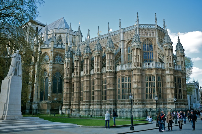 The backside of the Westminster Abbey