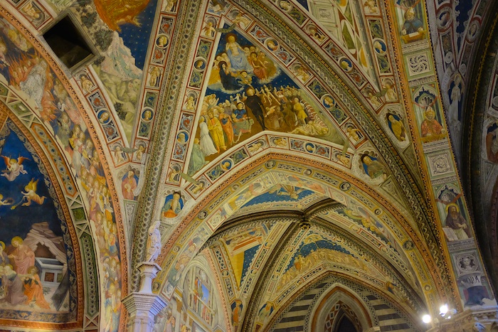 Ceiling frescoes in the baptistry