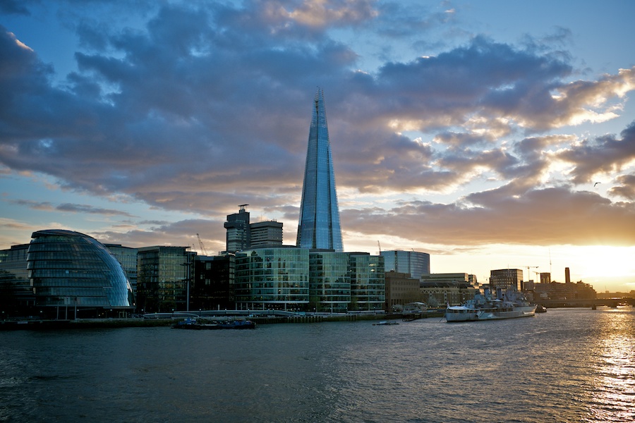 The Shard on the Thames River