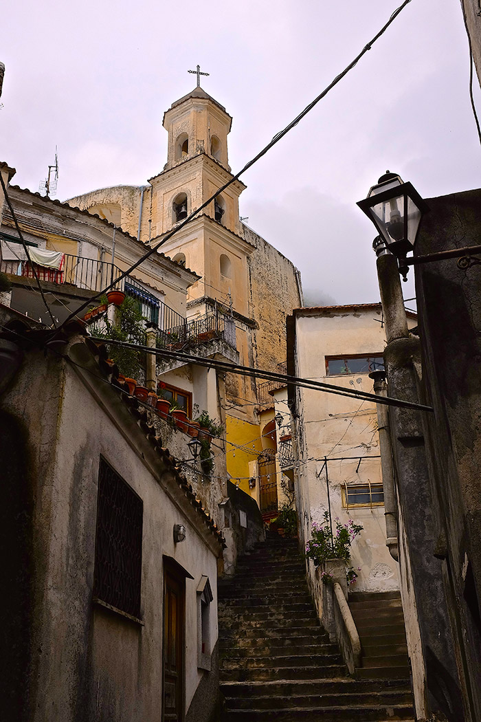 Much of Positano is a wild patchwork maze of hidden stairs, like this one