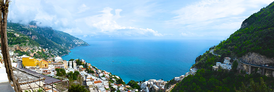 Panoramic view from our balcony