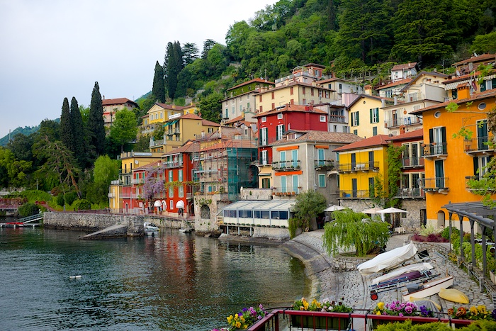 Part of Varenna's waterfront restaurant area