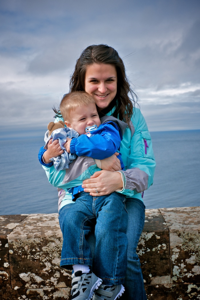 Jen and Liam. That kid won't kick the pacifier.