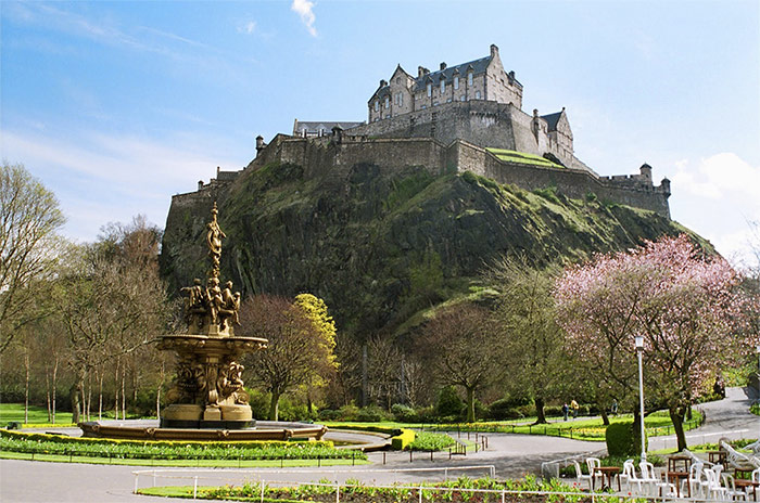 Not my photo unfortunately. It was too foggy to get the whole castle in view.