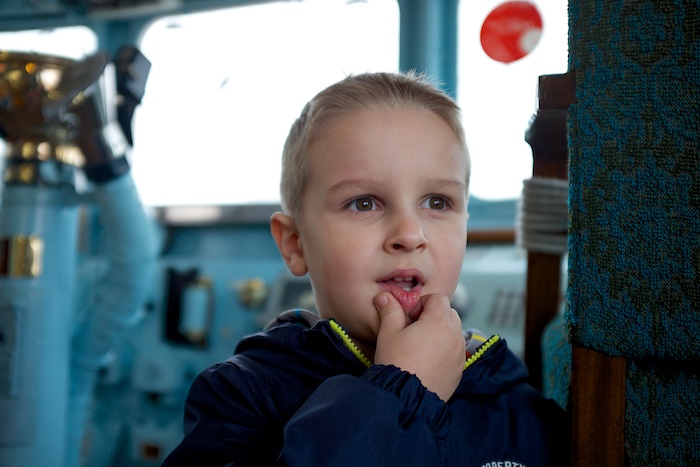 Evan on the bridge