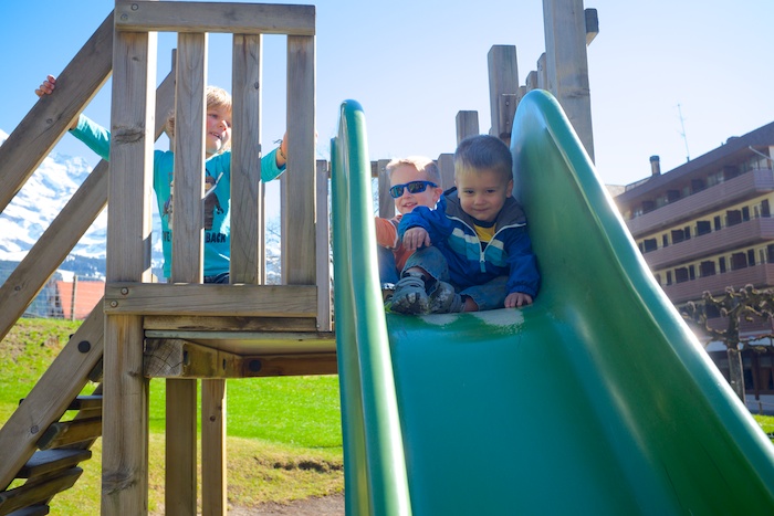 We could barely tear him away from the slide