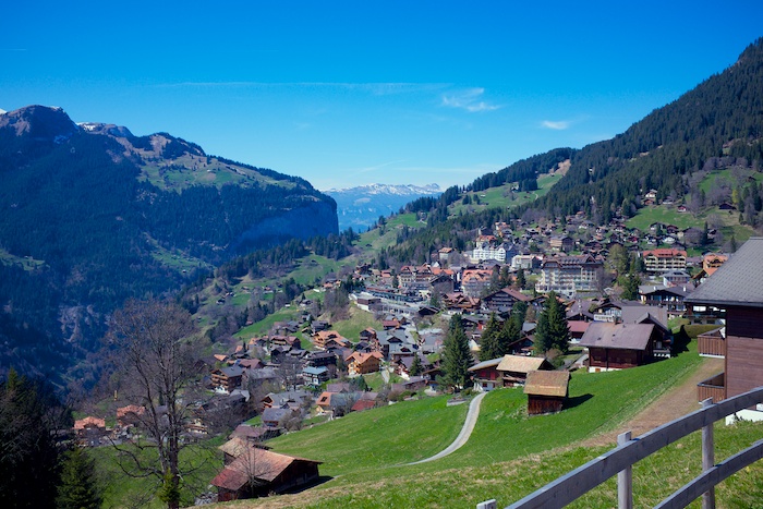 As much of Wengen as can fit in one picture.