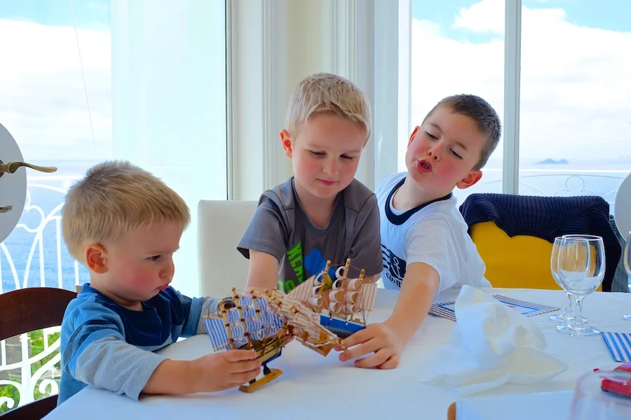 Boys and boats